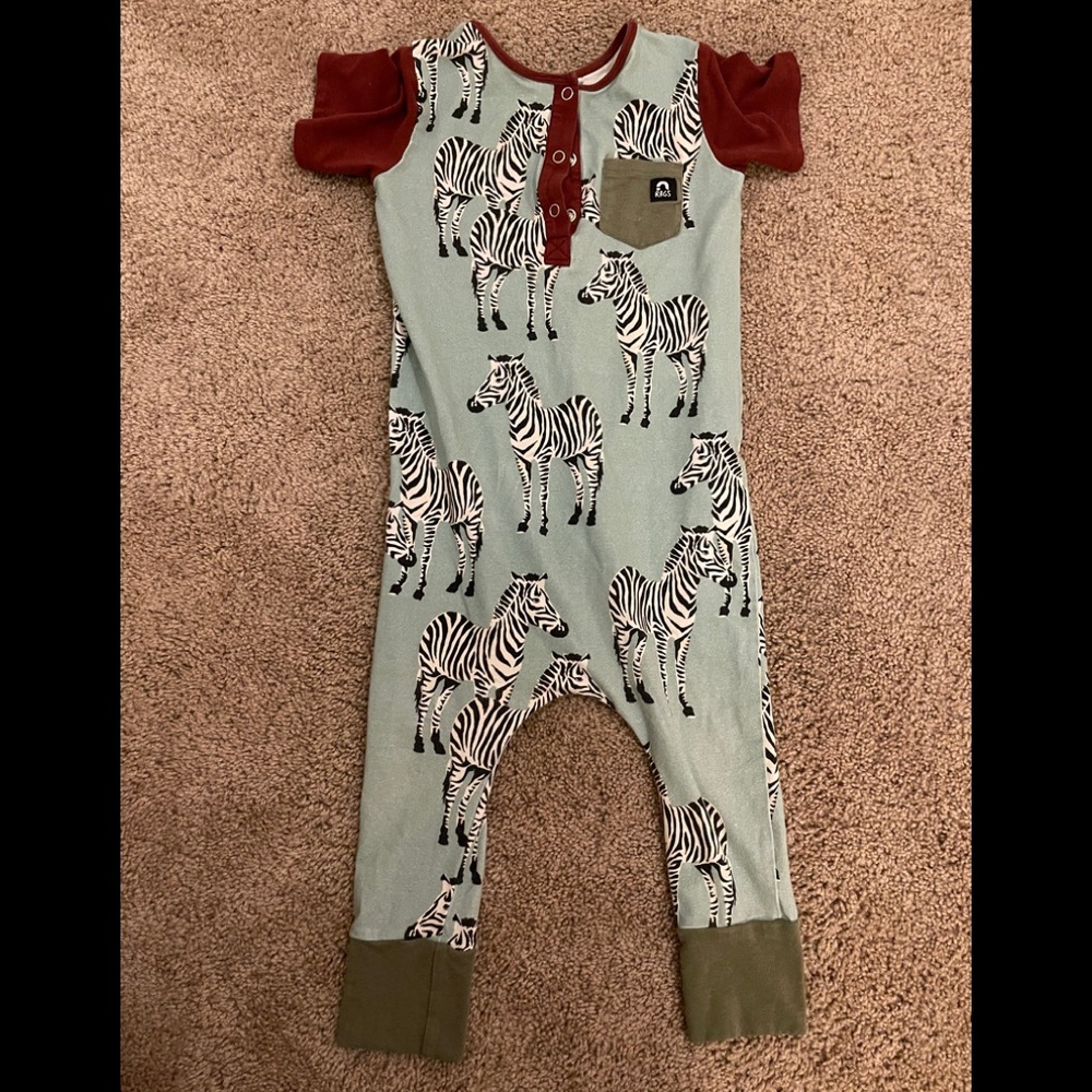 Rags to Raches Zebra Romper